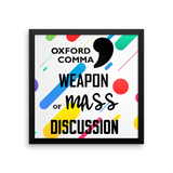 Oxford Comma Framed Poster