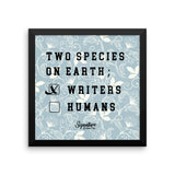 Writer Species Framed poster