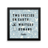 Writer Species Framed poster