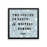 Writer Species Framed poster