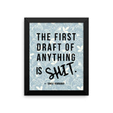 First Draft Framed poster