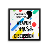 Oxford Comma Framed Poster
