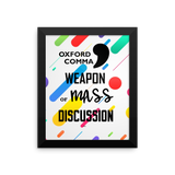 Oxford Comma Framed Poster