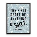 First Draft Framed poster