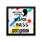 Oxford Comma Framed Poster