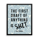 First Draft Framed poster