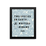 Writer Species Framed poster