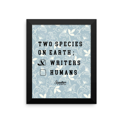 Writer Species Framed poster