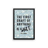 First Draft Framed poster