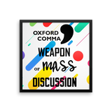 Oxford Comma Framed Poster