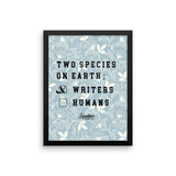 Writer Species Framed poster
