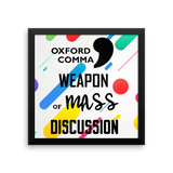 Oxford Comma Framed Poster