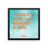 I Have No Filter Framed poster