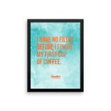 I Have No Filter Framed poster