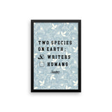 Writer Species Framed poster